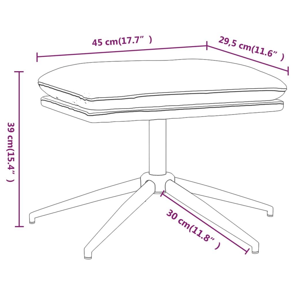 Relaxsessel mit Hocker Dunkelgrau Mikrofasergewebe