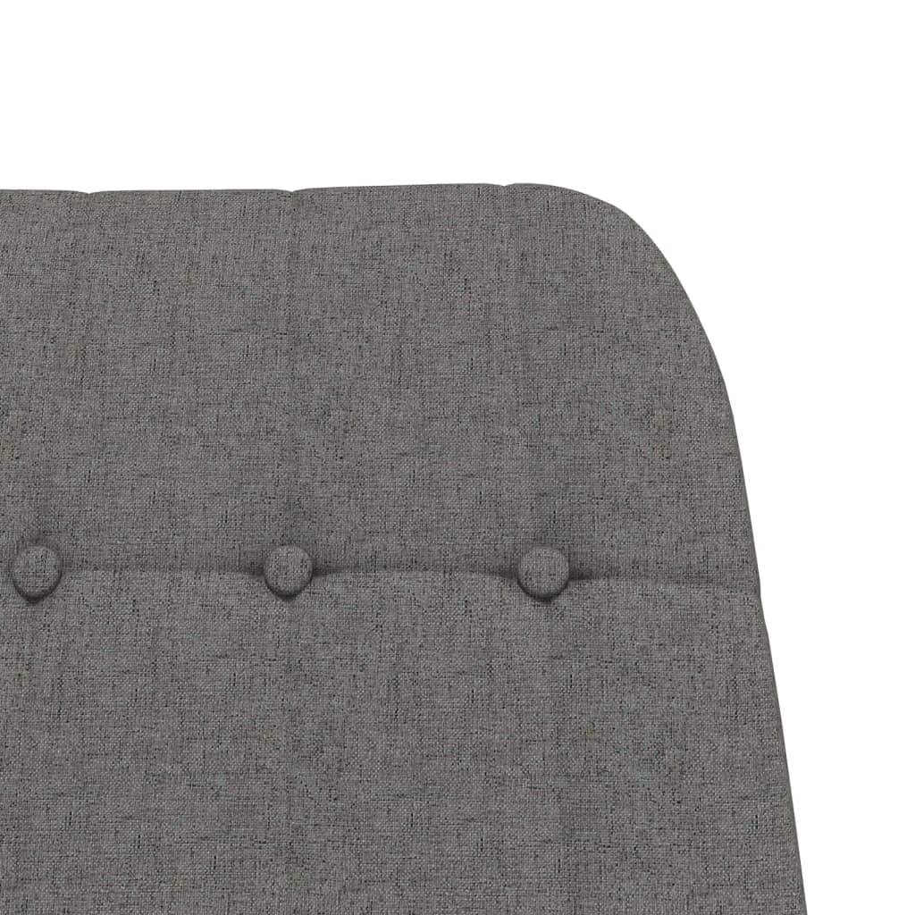Schaukelsessel mit Hocker Hellgrau Stoff