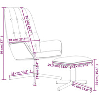Thumbnail for Relaxsessel mit Hocker Glänzend Braun Kunstleder