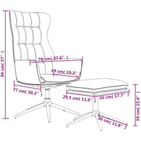 Thumbnail for Relaxsessel mit Hocker Glänzend Braun Kunstleder