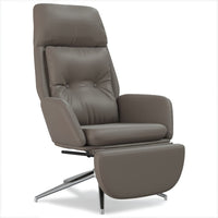 Thumbnail for Relaxsessel mit Fußstütze Grau Echtleder & Kunstleder