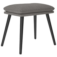 Thumbnail for Relaxsessel mit Hocker Hellgrau Stoff