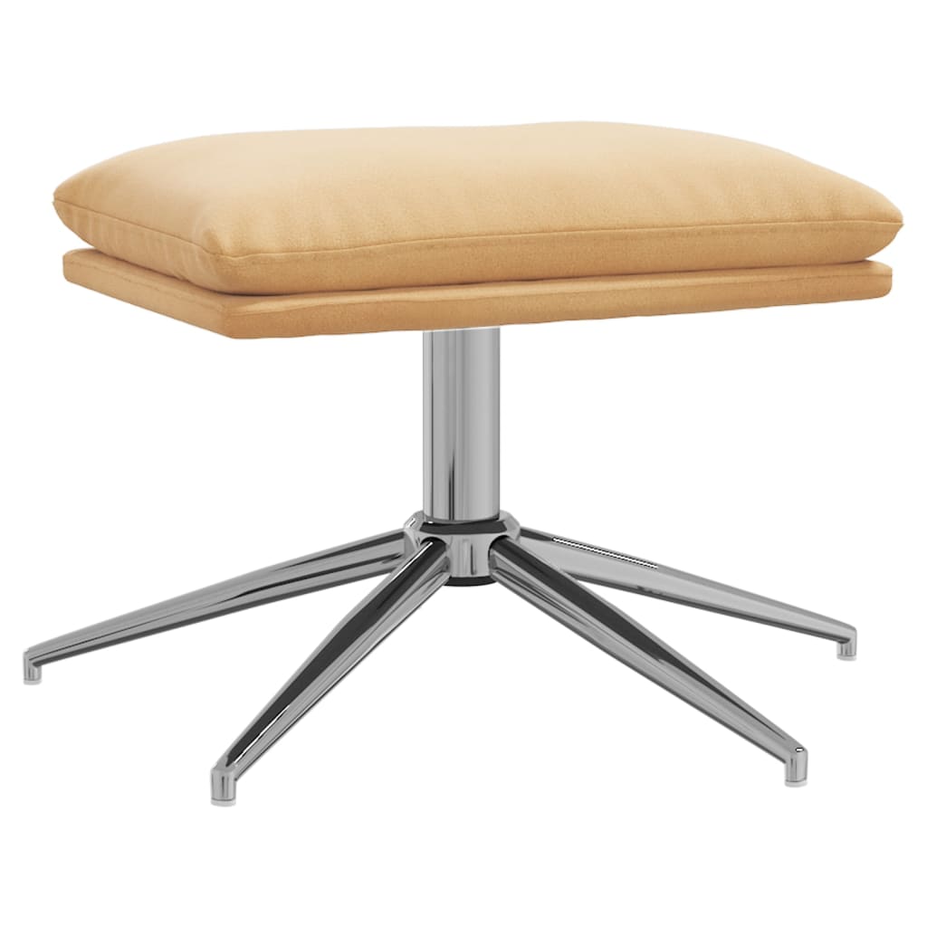 Relaxsessel mit Hocker Creme Mikrofasergewebe