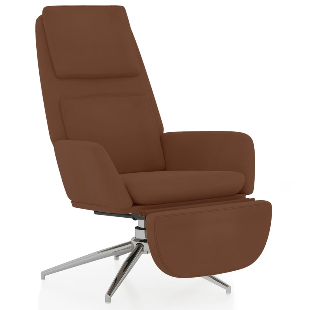 Relaxsessel mit Fußstütze Braun Mikrofasergewebe