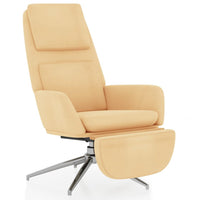 Thumbnail for Relaxsessel mit Fußstütze Creme Mikrofasergewebe