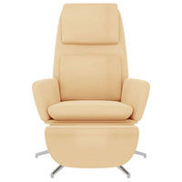 Thumbnail for Relaxsessel mit Fußstütze Creme Mikrofasergewebe