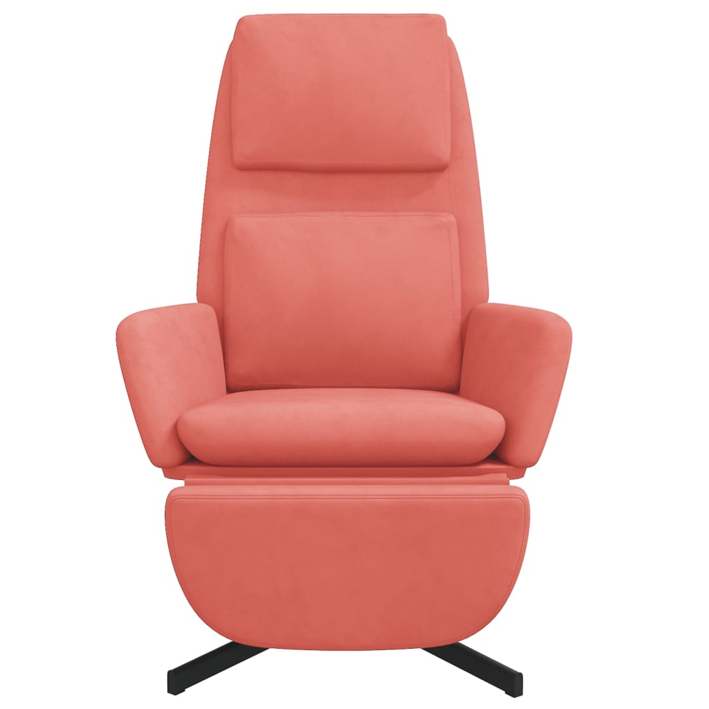 Relaxsessel mit Fußstütze Rosa Samt