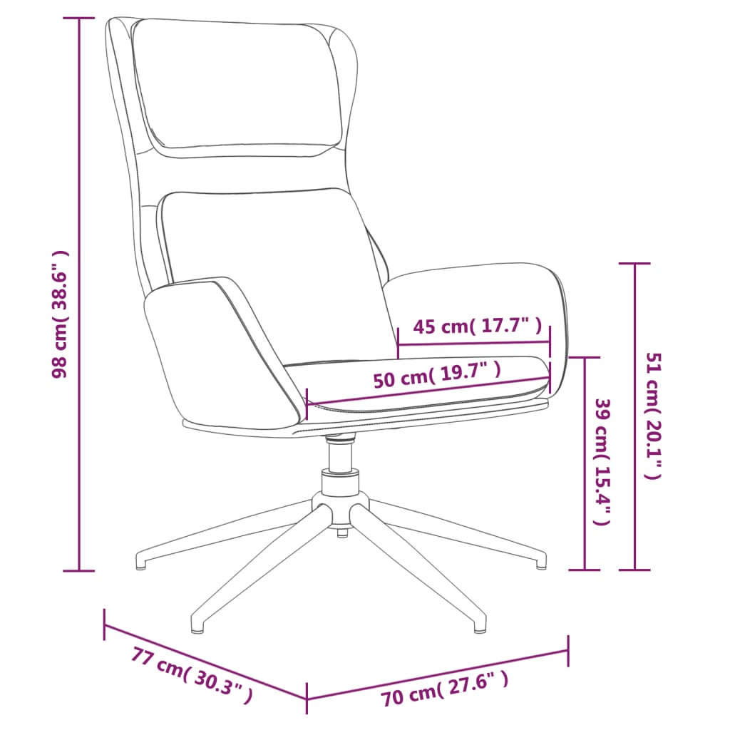 Relaxsessel mit Hocker Glänzend Braun Kunstleder