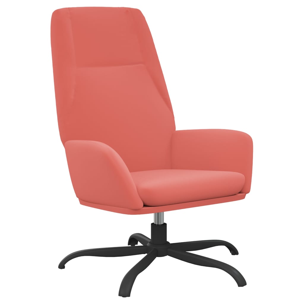 Relaxsessel mit Hocker Rosa Samt