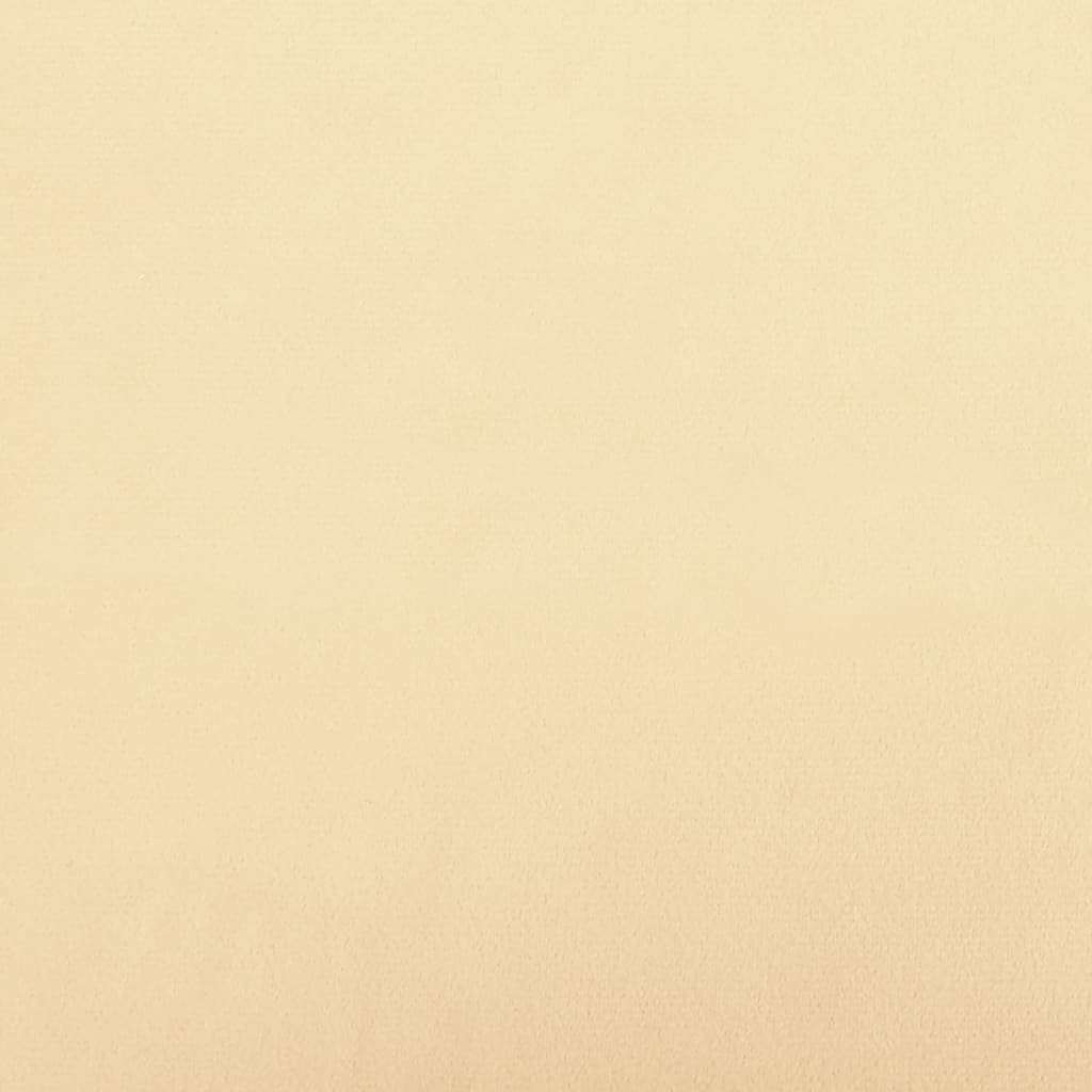 Relaxsessel mit Hocker Cremeweiß Samt