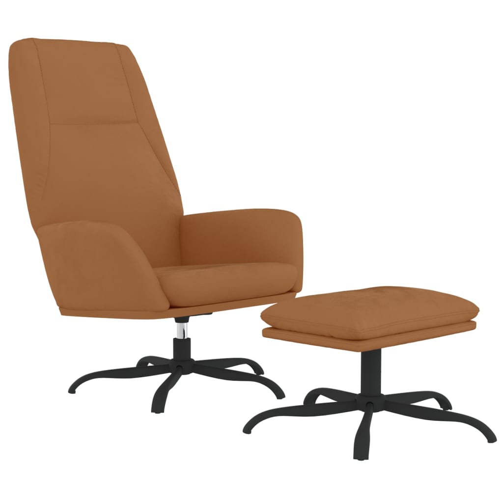 Relaxsessel mit Hocker Taupe Mikrofasergewebe