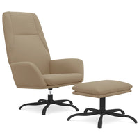 Thumbnail for Relaxsessel mit Hocker Hellgrau Mikrofasergewebe