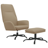 Thumbnail for Relaxsessel mit Hocker Hellgrau Mikrofasergewebe