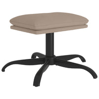 Thumbnail for Relaxsessel mit Hocker Hellgrau Mikrofasergewebe