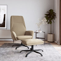 Thumbnail for Relaxsessel mit Hocker Hellgrau Mikrofasergewebe