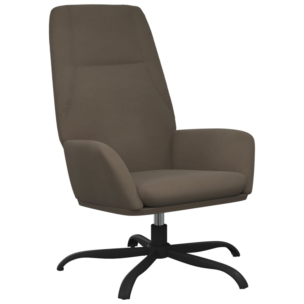 Relaxsessel mit Hocker Dunkelgrau Mikrofasergewebe