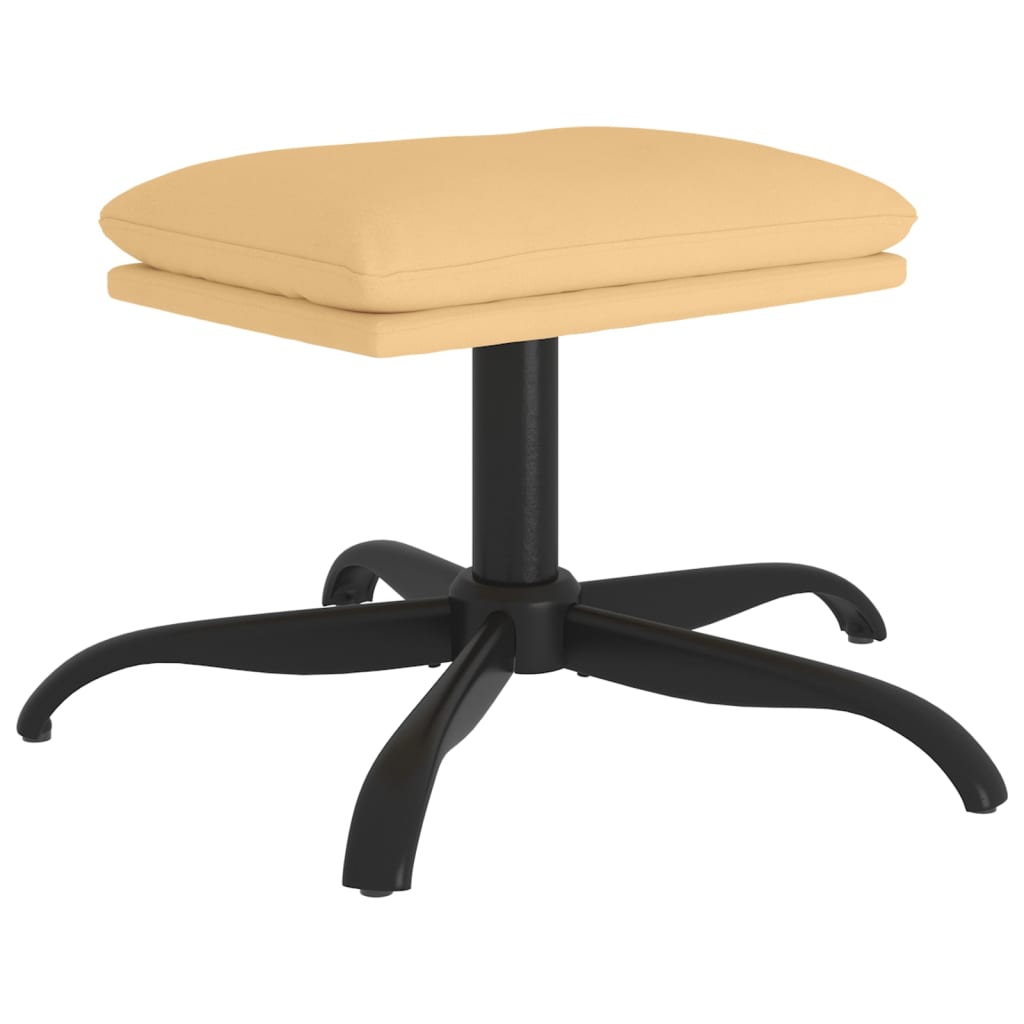 Relaxsessel mit Hocker Creme Mikrofasergewebe