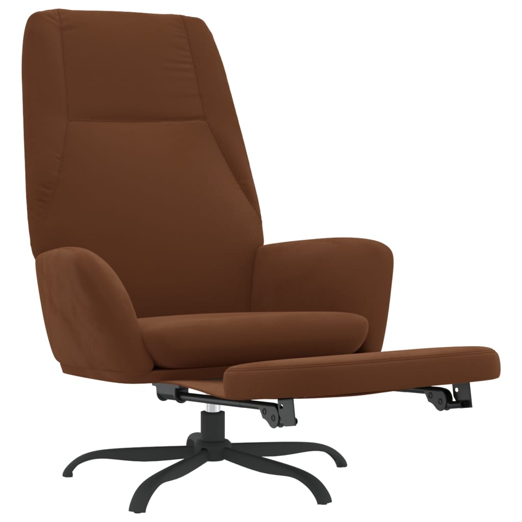 Relaxsessel mit Fußstütze Braun Mikrofasergewebe
