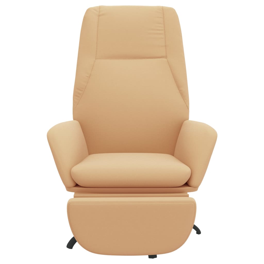 Relaxsessel mit Fußstütze Creme Mikrofasergewebe