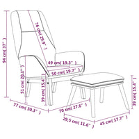 Thumbnail for Relaxsessel mit Hocker Schwarz Stoff