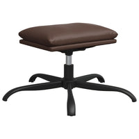 Thumbnail for Relaxsessel mit Hocker Glänzend Braun Kunstleder