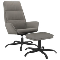 Thumbnail for Relaxsessel mit Hocker Hellgrau Samt