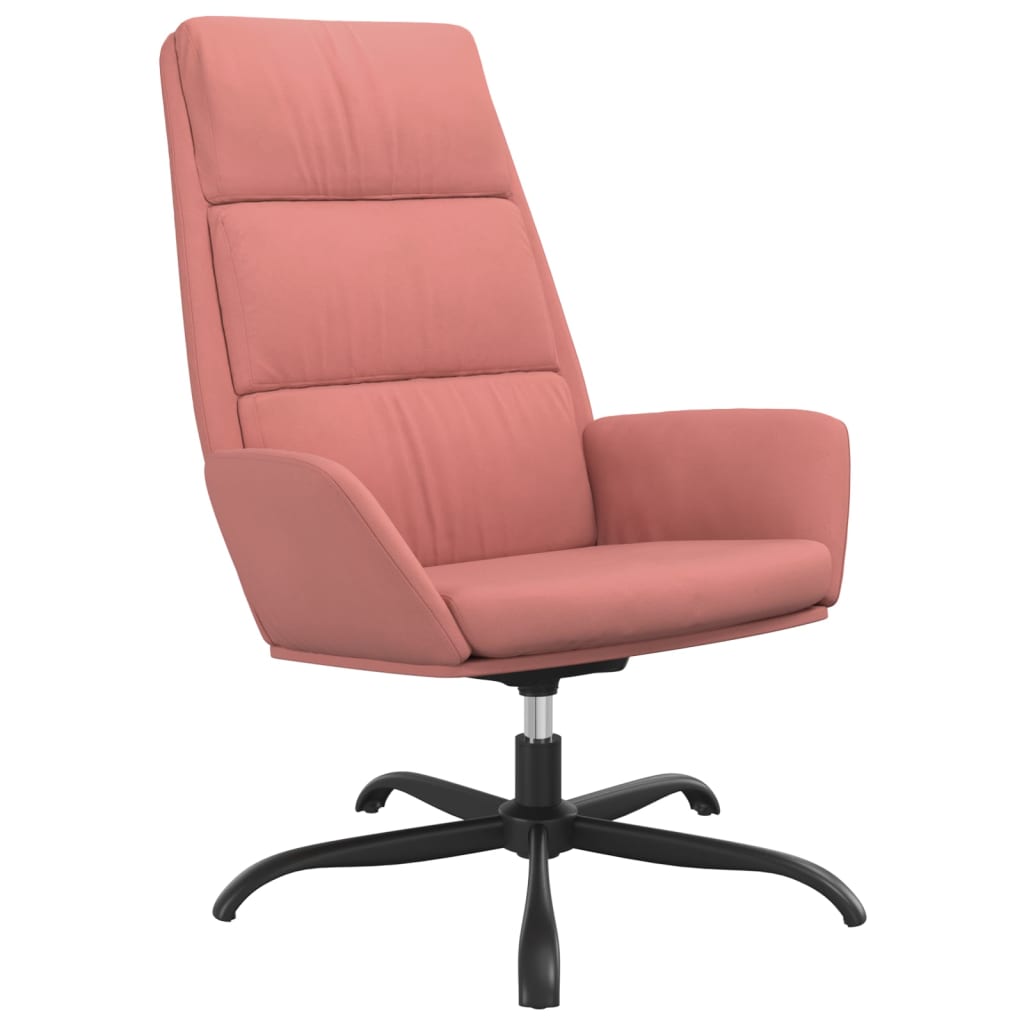 Relaxsessel mit Hocker Rosa Samt