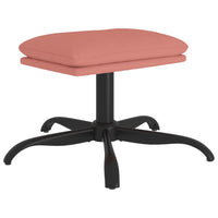 Thumbnail for Relaxsessel mit Hocker Rosa Samt