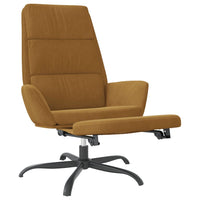 Thumbnail for Relaxsessel mit Fußstütze Braun Samt