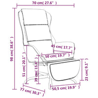 Thumbnail for Relaxsessel mit Fußstütze Braun Mikrofasergewebe