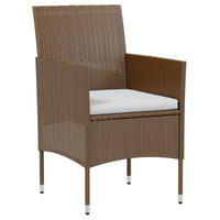 Thumbnail for 3-tlg. Garten-Essgruppe Poly Rattan Braun