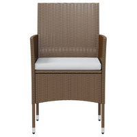 Thumbnail for 3-tlg. Garten-Essgruppe Poly Rattan Braun