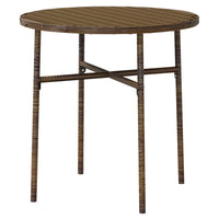 Thumbnail for 3-tlg. Garten-Essgruppe Poly Rattan Braun