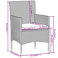 Thumbnail for 3-tlg. Garten-Essgruppe Poly Rattan Braun