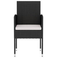 Thumbnail for 3-tlg. Garten-Essgruppe Poly Rattan Schwarz