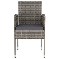 Thumbnail for 3-tlg. Garten-Essgruppe Poly Rattan Anthrazit