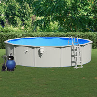 Thumbnail for Pool mit Sandfilterpumpe und Leiter 550x120 cm