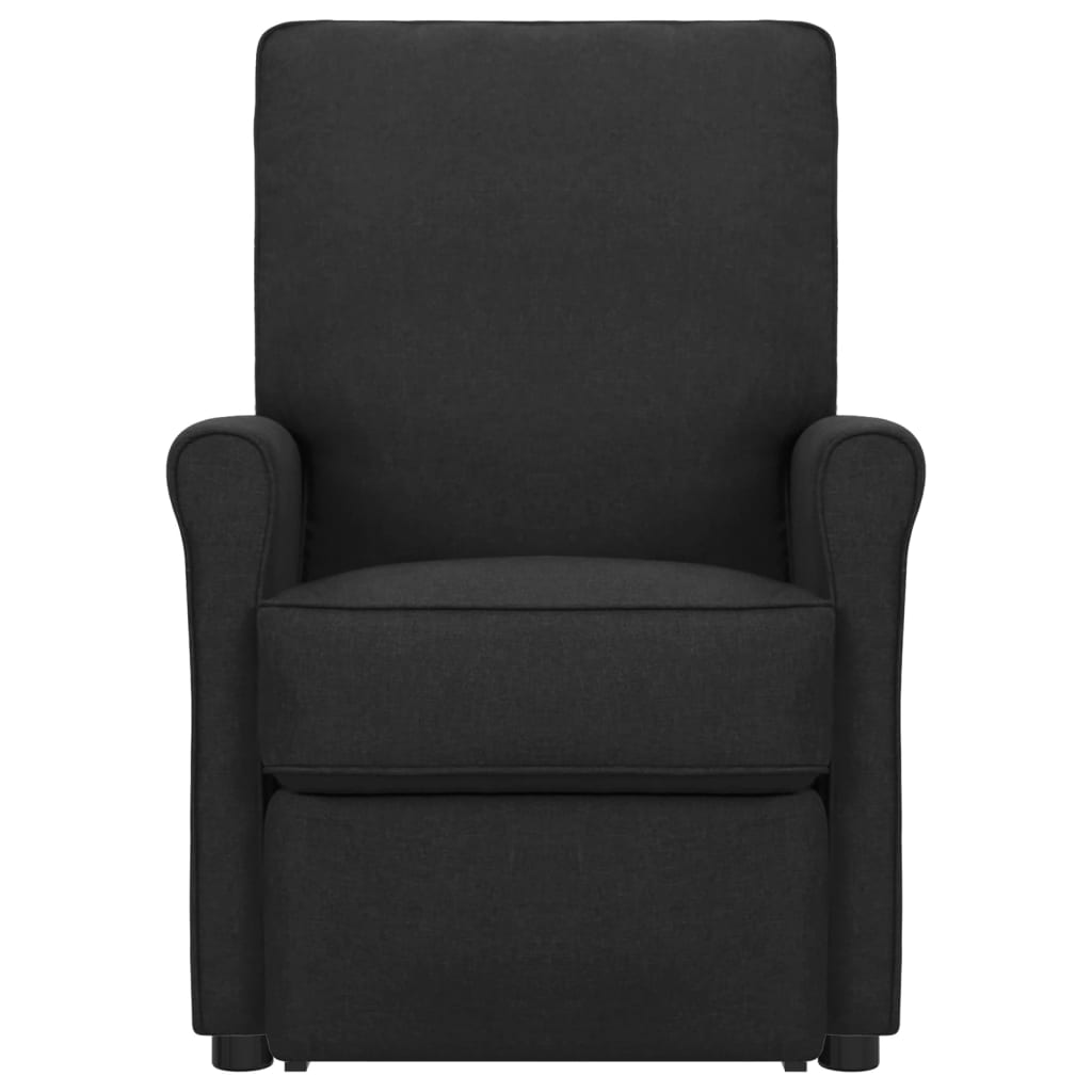 Relaxsessel mit Aufstehhilfe Schwarz Stoff