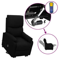 Thumbnail for Aufstehsessel Schwarz Stoff