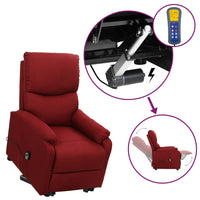Thumbnail for Aufstehsessel Weinrot Stoff