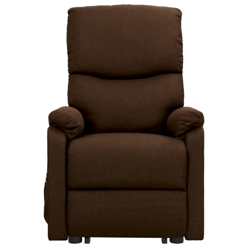 Aufstehsessel Dunkelbraun Stoff