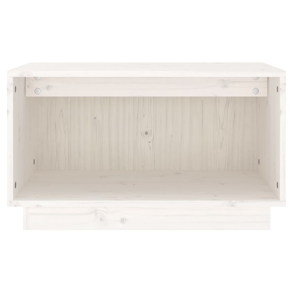 TV-Schrank Weiß 60x35x35 cm Massivholz Kiefer