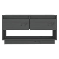 Thumbnail for TV-Schrank Grau 74x34x40 cm Massivholz Kiefer