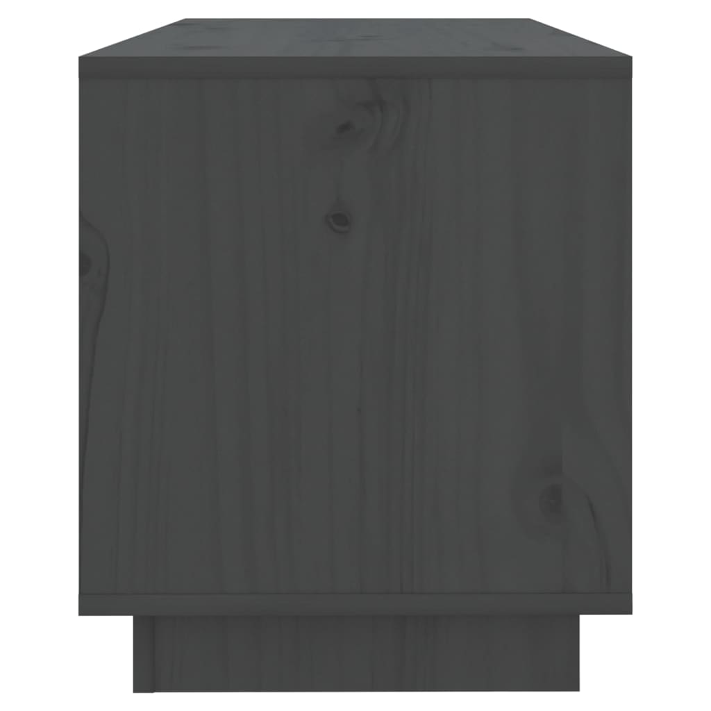 TV-Schrank Grau 74x34x40 cm Massivholz Kiefer