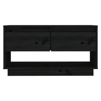 Thumbnail for TV-Schrank Schwarz 74x34x40 cm Massivholz Kiefer