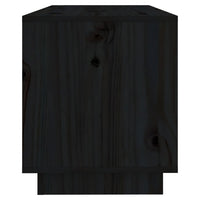 Thumbnail for TV-Schrank Schwarz 74x34x40 cm Massivholz Kiefer