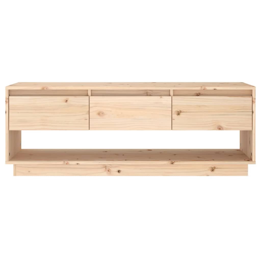 TV-Schrank 110,5x34x40 cm Massivholz Kiefer