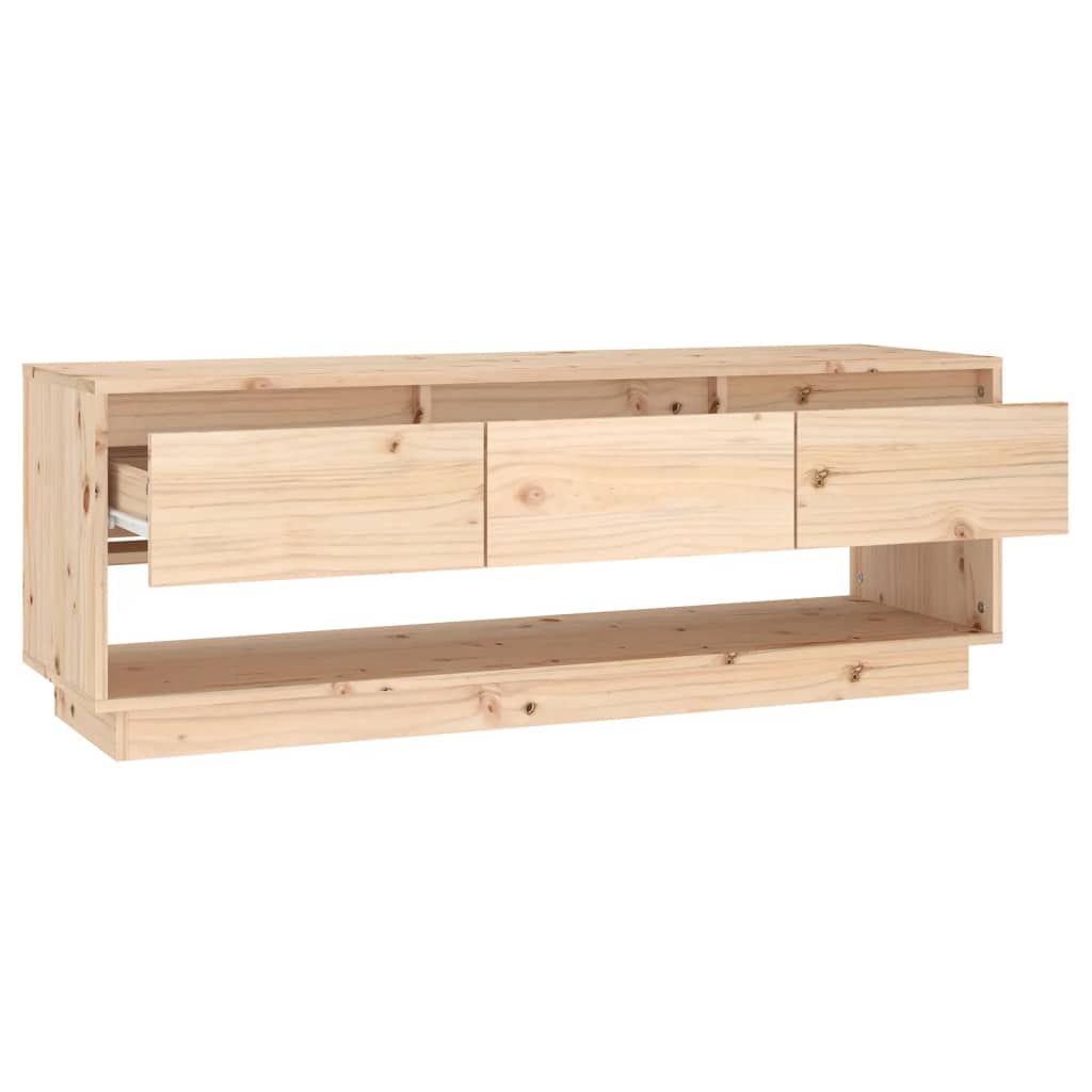TV-Schrank 110,5x34x40 cm Massivholz Kiefer