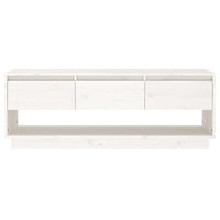 Thumbnail for TV-Schrank Weiß 110,5x34x40 cm Massivholz Kiefer