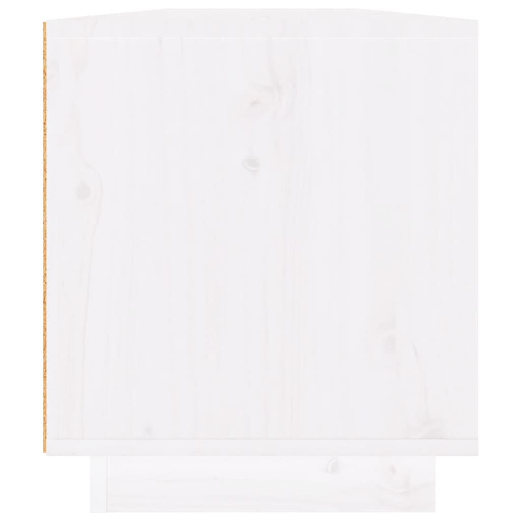 TV-Schrank Weiß 110x34x40 cm Massivholz Kiefer